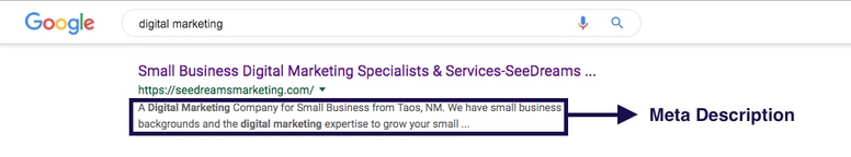 Meta Description Example for What is SEO and How it Works Article SeeDreams Marketing Taos, NM