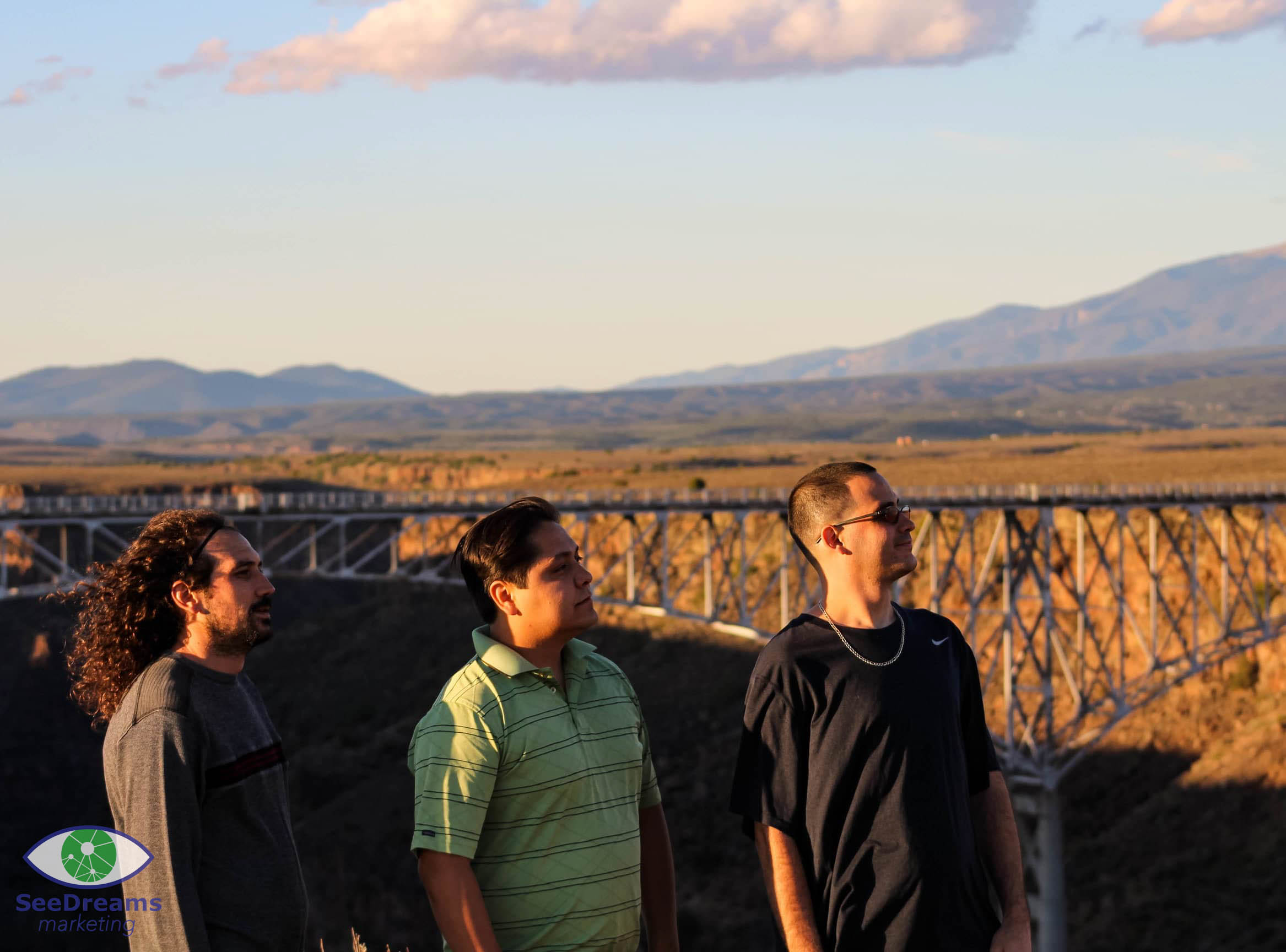 Nick, Pablo & Kyle Founders of SeeDreams Marketing Gorge Bridge Taos, NM